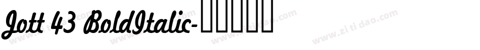 Jott 43 BoldItalic字体转换